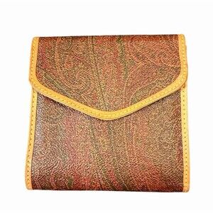 Etro Vintage Paisley Print Bifold Wallet Unisex 1996